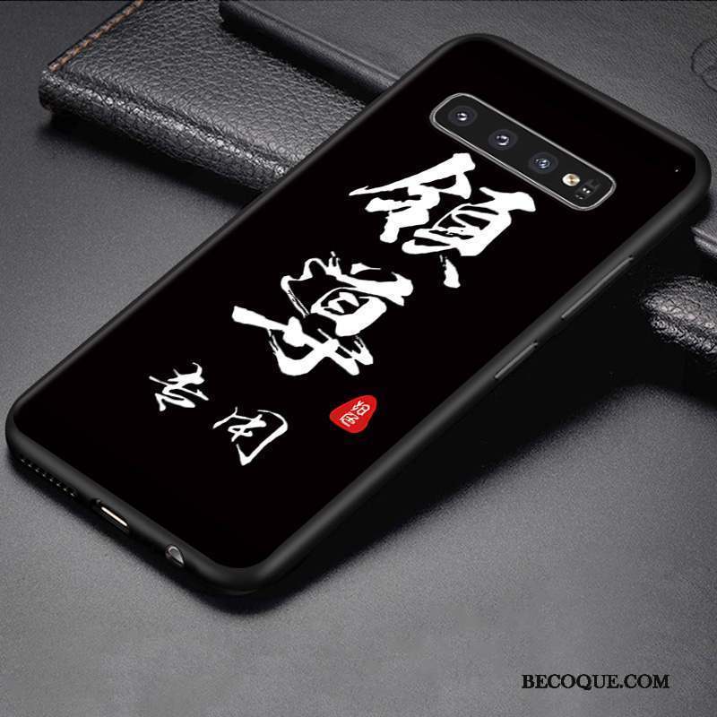 Samsung Galaxy S10+ Coque Protection Personnalisé Fluide Doux Charmant Silicone Noir