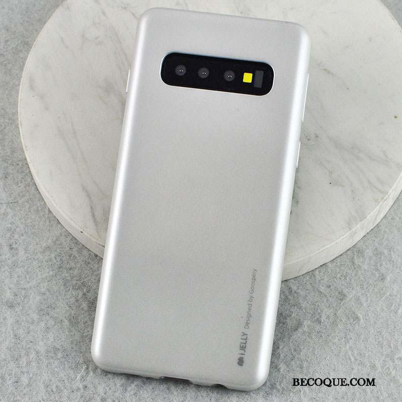 Samsung Galaxy S10+ Coque Sentir Étui Transparent Silicone Incassable Rose