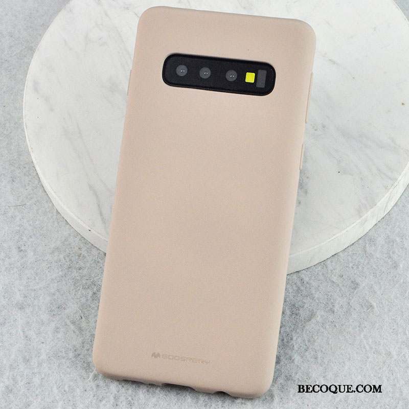 Samsung Galaxy S10+ Coque Sentir Étui Transparent Silicone Incassable Rose