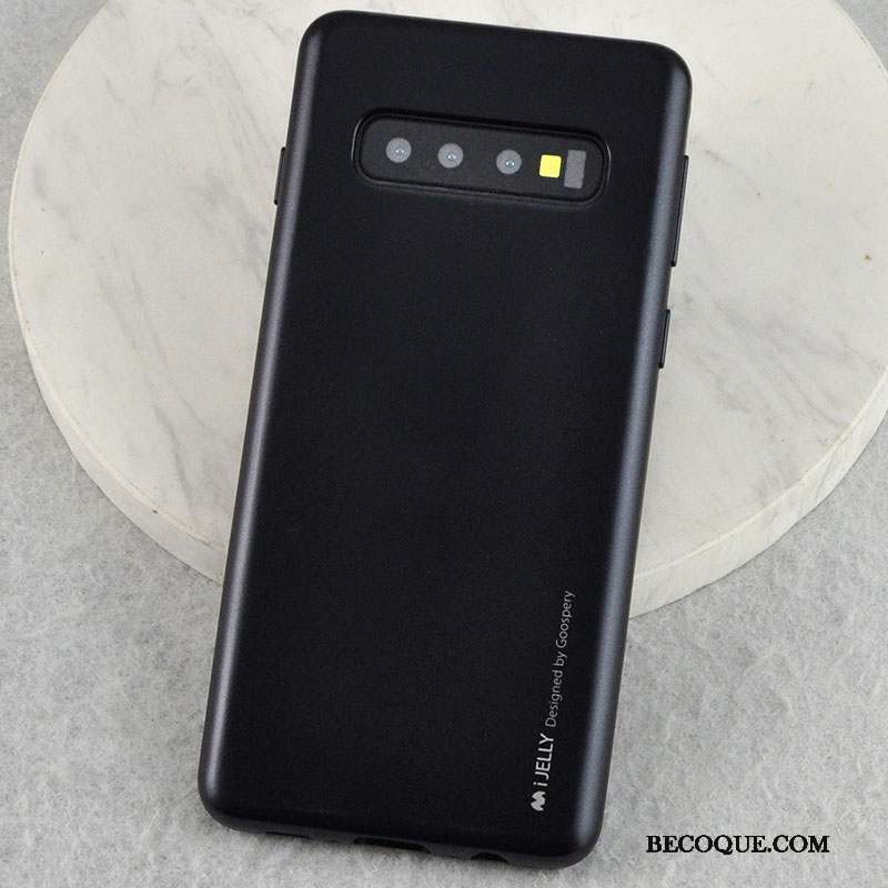 Samsung Galaxy S10+ Coque Sentir Étui Transparent Silicone Incassable Rose