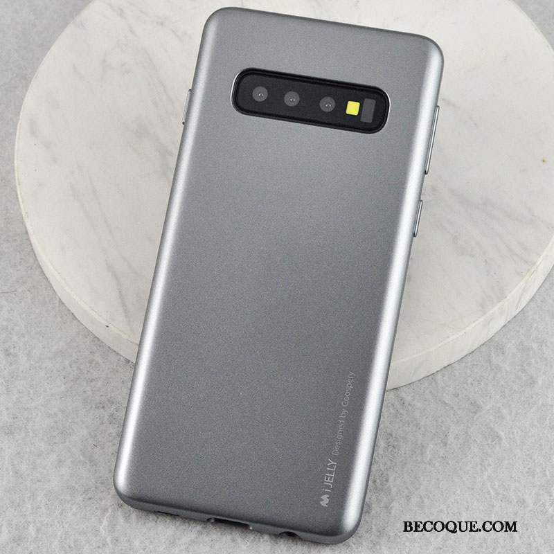 Samsung Galaxy S10+ Coque Sentir Étui Transparent Silicone Incassable Rose