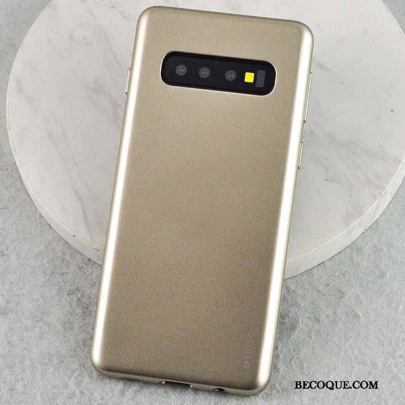 Samsung Galaxy S10+ Coque Sentir Étui Transparent Silicone Incassable Rose