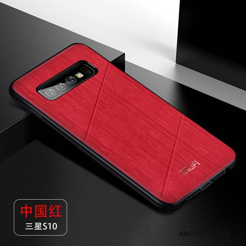 Samsung Galaxy S10 Coque Tendance Délavé En Daim Protection Tout Compris Modèle Fleurie Silicone