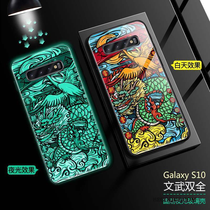 Samsung Galaxy S10 Coque Tendance Style Chinois Silicone Étui Très Mince Protection