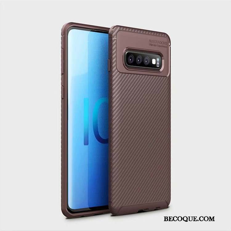 Samsung Galaxy S10 Coque Tout Compris Délavé En Daim Modèle Fleurie Bleu Étui Incassable