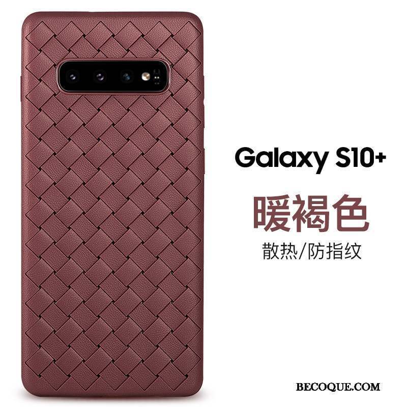 Samsung Galaxy S10+ Coque Tout Compris Fluide Doux Protection Incassable Respirant Marque De Tendance