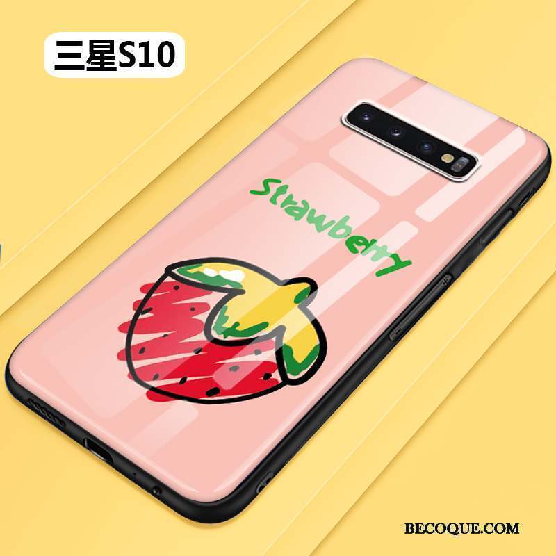 Samsung Galaxy S10 Coque Tout Compris Incassable Difficile Frais Verre Jaune