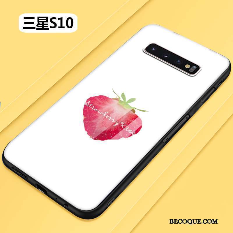 Samsung Galaxy S10 Coque Tout Compris Incassable Difficile Frais Verre Jaune