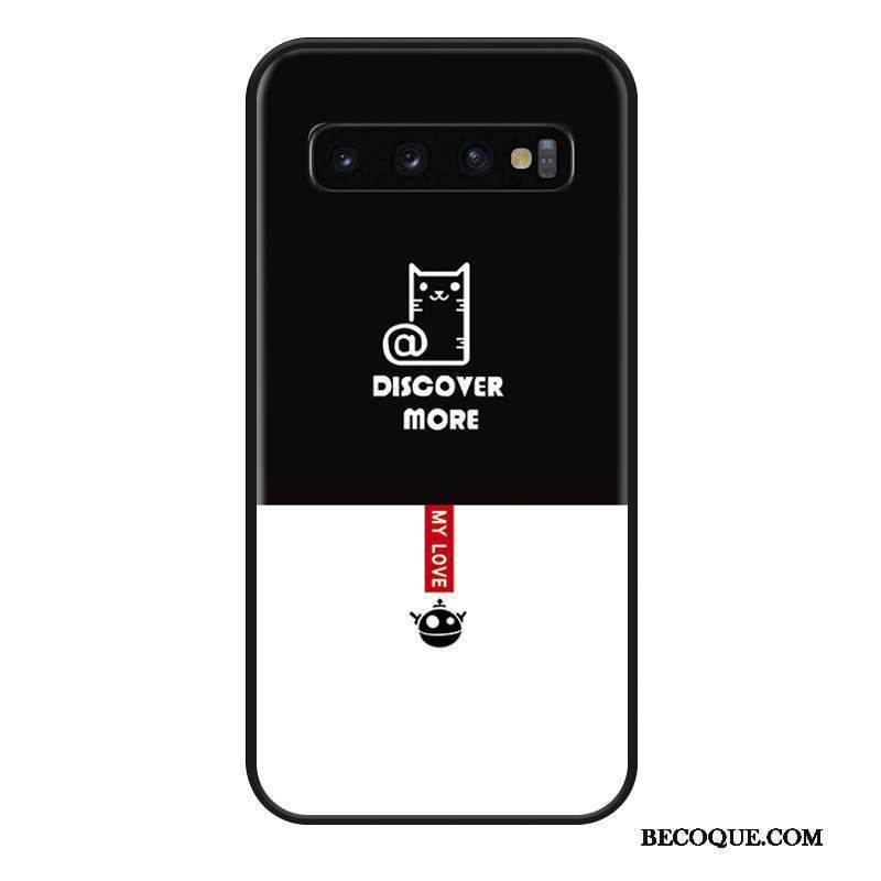 Samsung Galaxy S10+ Coque Tout Compris Marque De Tendance Étui Dessin Animé Incassable Chat