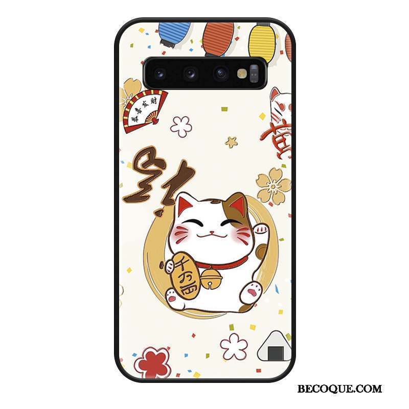 Samsung Galaxy S10 Coque Tout Compris Protection Chat Dessin Animé Étui Incassable