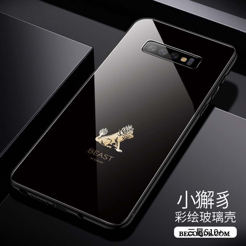 Samsung Galaxy S10+ Coque Très Mince Style Chinois Verre Étui Tout Compris Protection