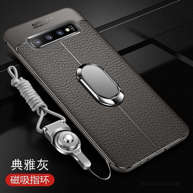 Samsung Galaxy S10 Coque Étui En Cuir Fluide Doux Tendance Tout Compris Business Incassable