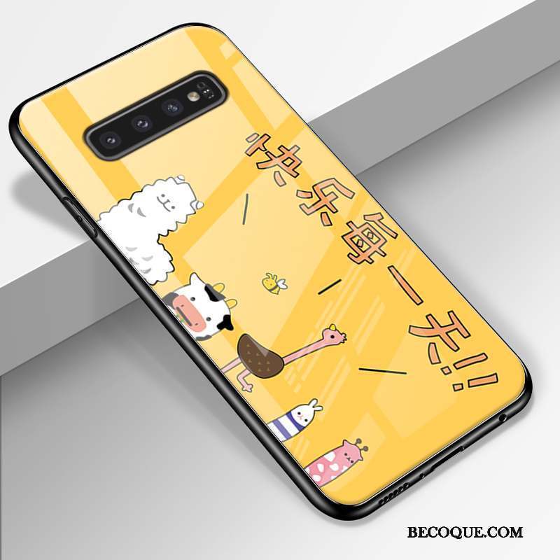 Samsung Galaxy S10+ Coque Étui Protection Petit Créatif Fluide Doux Tout Compris