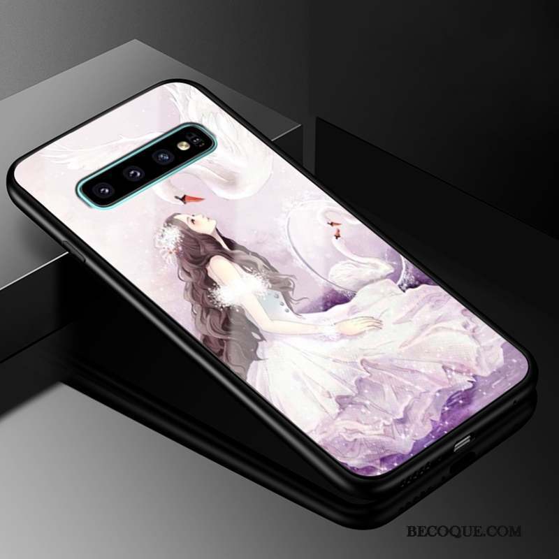 Samsung Galaxy S10+ Créatif Coque De Téléphone Personnalité Verre Protection Incassable