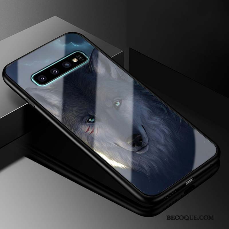 Samsung Galaxy S10+ Créatif Coque De Téléphone Personnalité Verre Protection Incassable