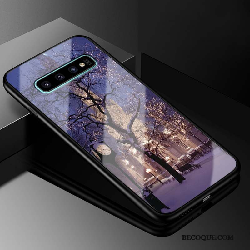 Samsung Galaxy S10+ Créatif Coque De Téléphone Personnalité Verre Protection Incassable
