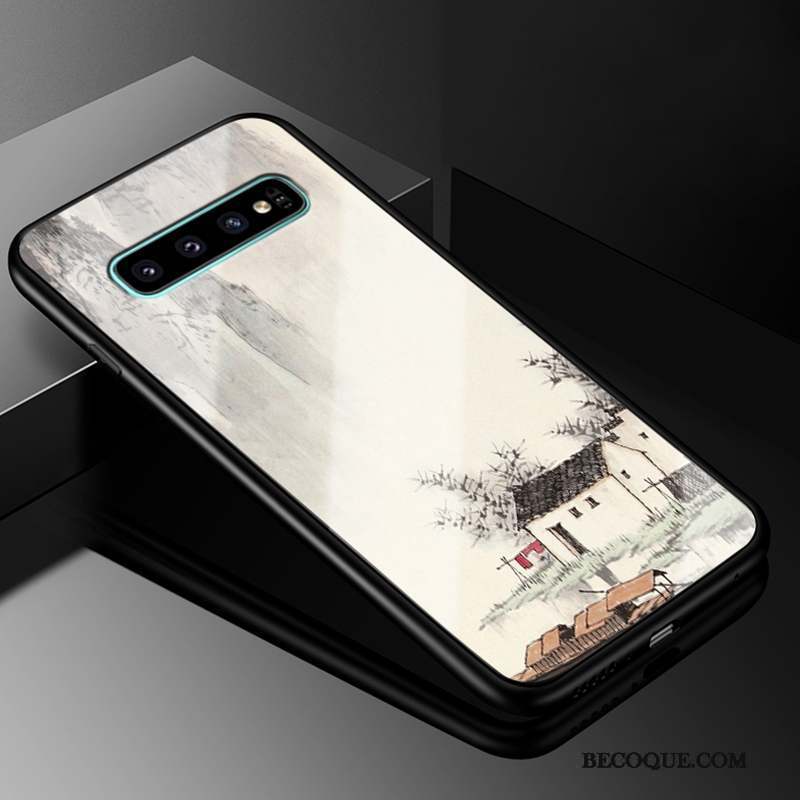 Samsung Galaxy S10+ Créatif Coque De Téléphone Personnalité Verre Protection Incassable