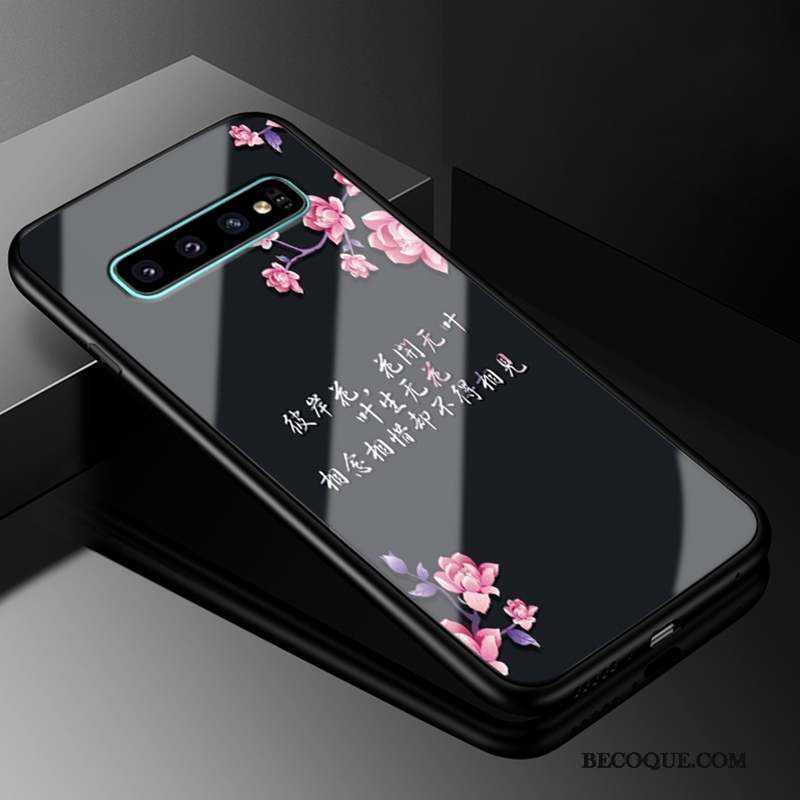 Samsung Galaxy S10+ Créatif Coque De Téléphone Personnalité Verre Protection Incassable