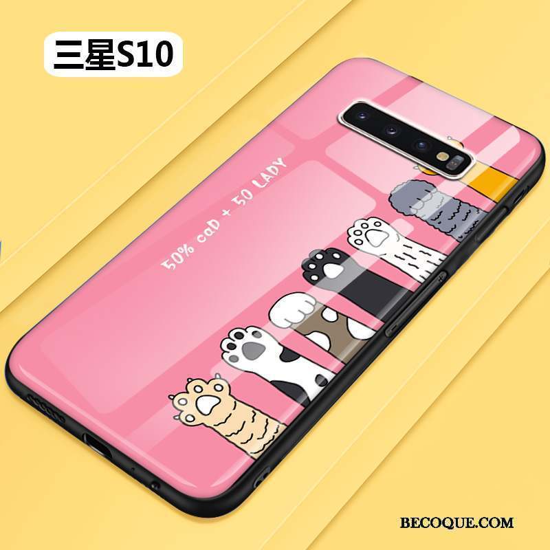 Samsung Galaxy S10 Dessin Animé Coque De Téléphone Tout Compris Verre Incassable Silicone