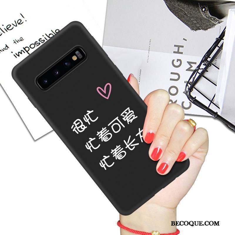 Samsung Galaxy S10 Fluide Doux Amoureux Dessin Animé Étui Coque De Téléphone Tout Compris