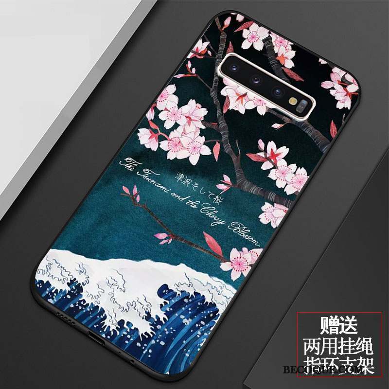 Samsung Galaxy S10 Fluide Doux Art Rose Coque De Téléphone Vintage Tout Compris