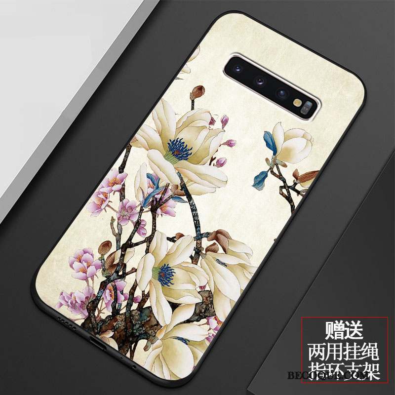 Samsung Galaxy S10 Fluide Doux Art Rose Coque De Téléphone Vintage Tout Compris