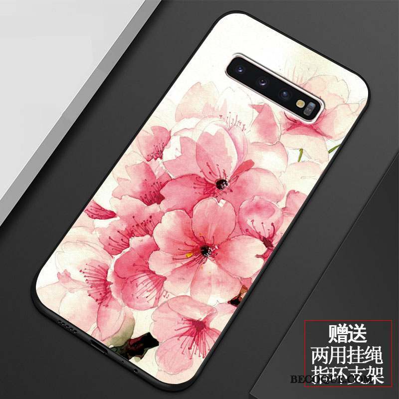 Samsung Galaxy S10 Fluide Doux Art Rose Coque De Téléphone Vintage Tout Compris