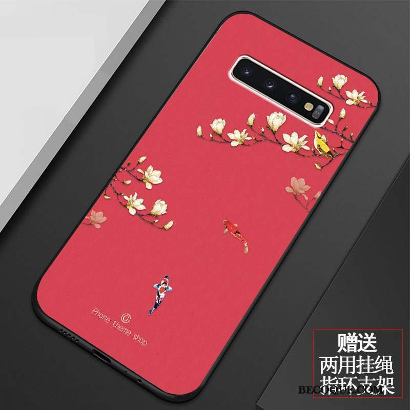 Samsung Galaxy S10 Fluide Doux Art Rose Coque De Téléphone Vintage Tout Compris