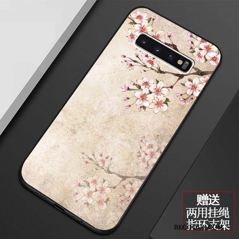 Samsung Galaxy S10 Fluide Doux Art Rose Coque De Téléphone Vintage Tout Compris