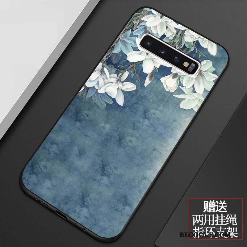 Samsung Galaxy S10 Fluide Doux Art Rose Coque De Téléphone Vintage Tout Compris