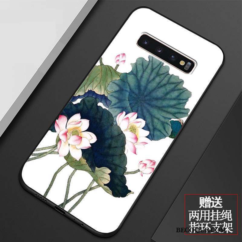 Samsung Galaxy S10 Fluide Doux Art Rose Coque De Téléphone Vintage Tout Compris