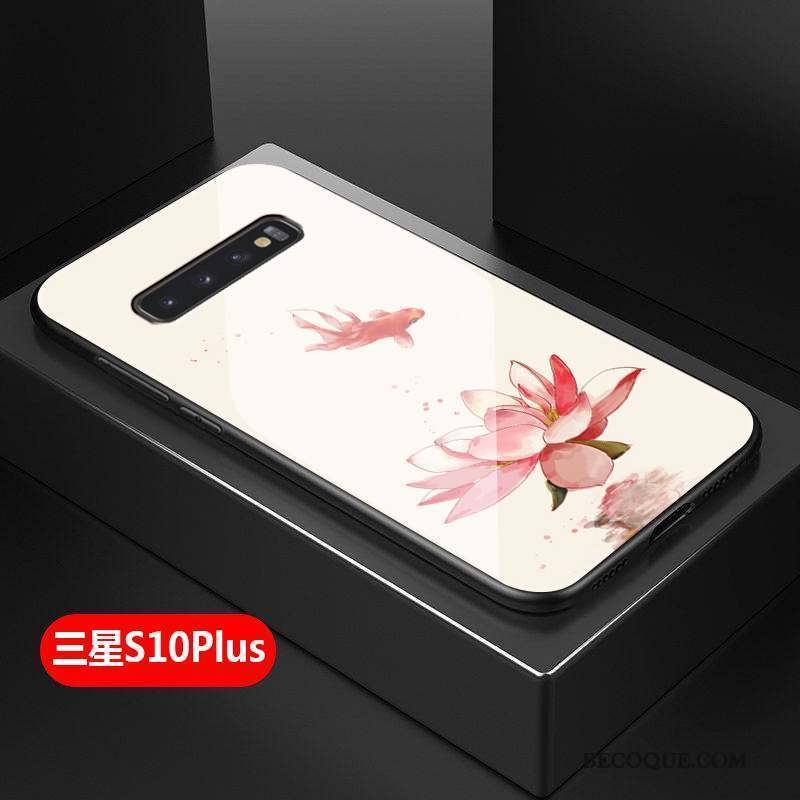 Samsung Galaxy S10+ Fluide Doux Coque Simple Art Protection Silicone