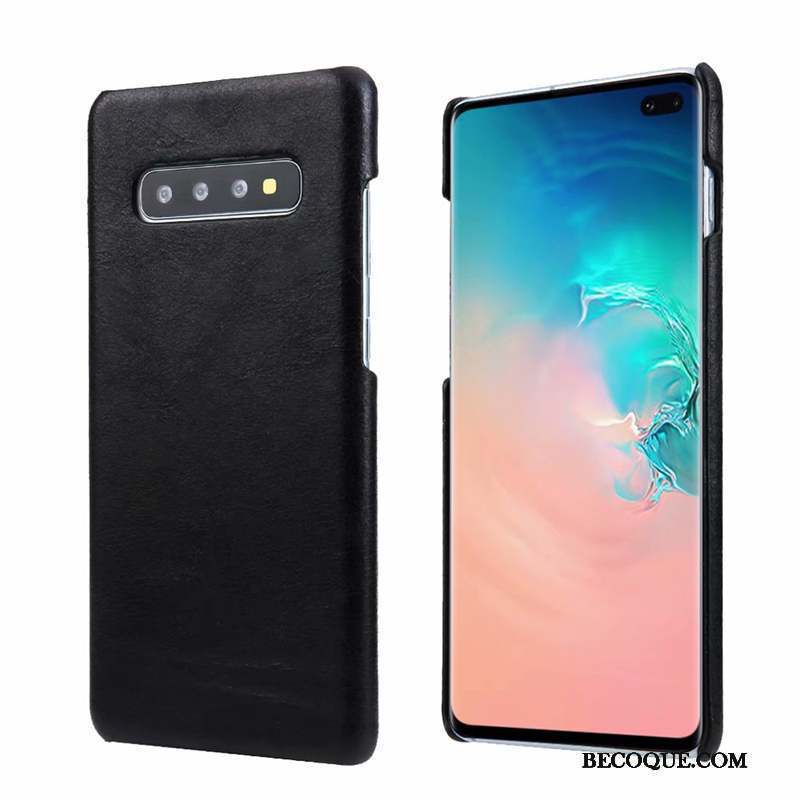 Samsung Galaxy S10 Incassable Coque De Téléphone Protection Cuir Véritable Tendance Difficile