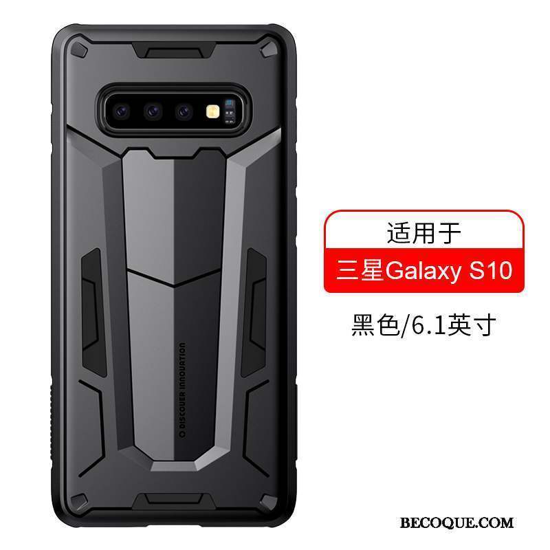 Samsung Galaxy S10 Incassable Noir Coque De Téléphone Or Protection Tout Compris