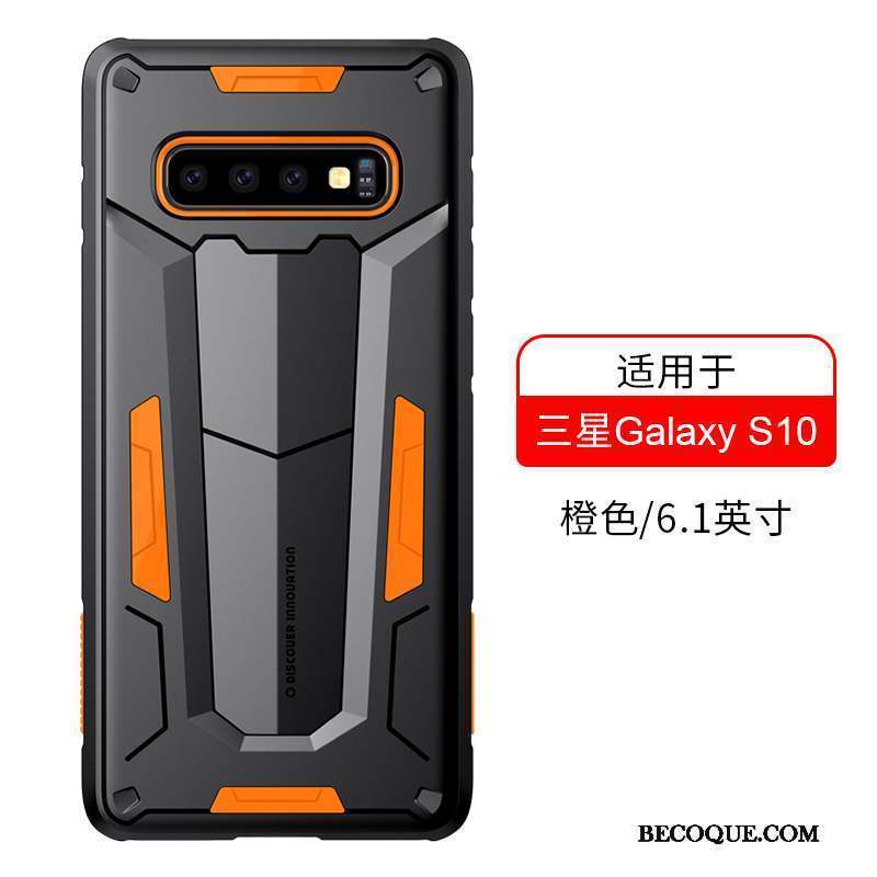 Samsung Galaxy S10 Incassable Noir Coque De Téléphone Or Protection Tout Compris