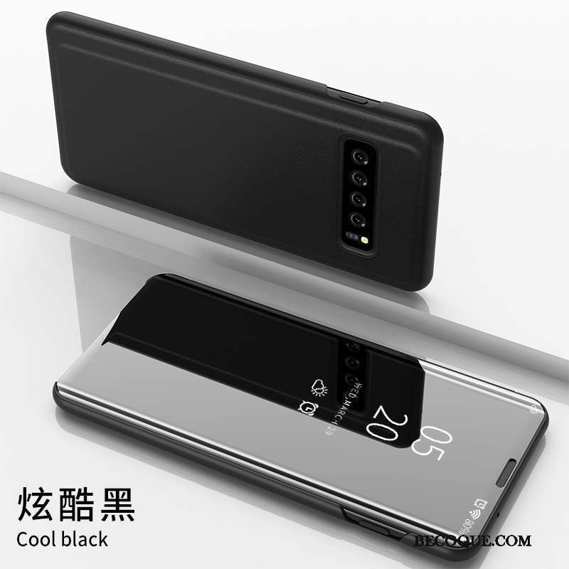 Samsung Galaxy S10+ Incassable Étui En Cuir Coque Créatif Miroir Tout Compris