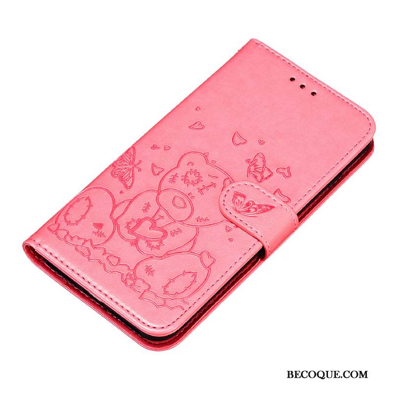 Samsung Galaxy S10 Lite Carte Clamshell Coque De Téléphone Dessin Animé Protection Rose