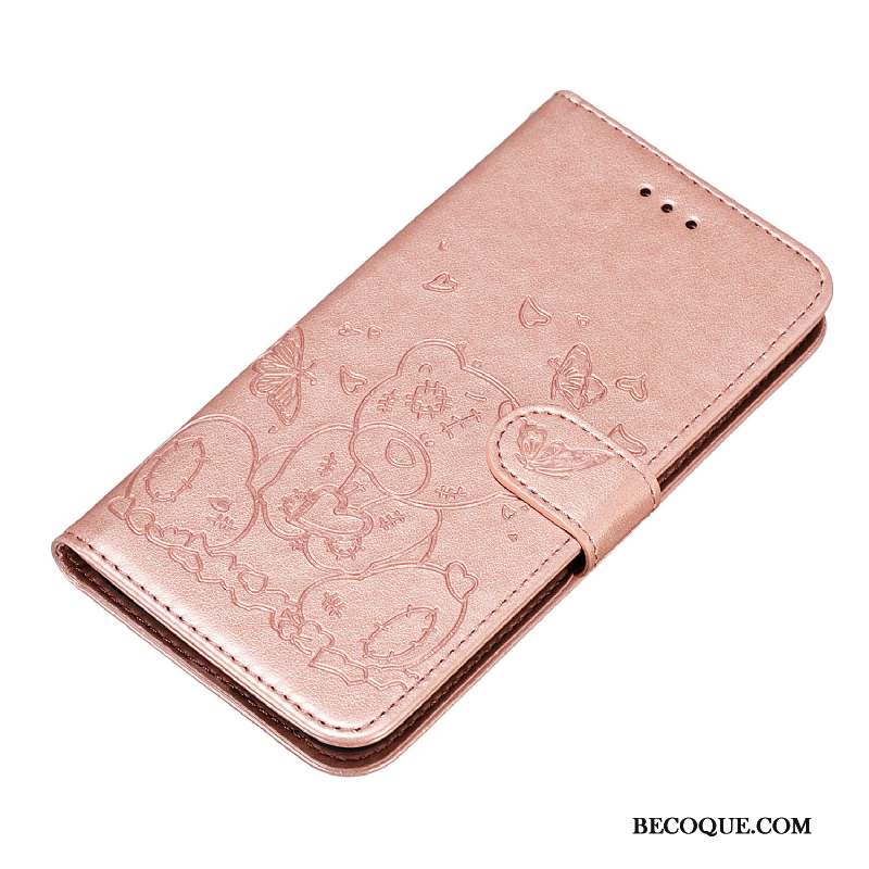 Samsung Galaxy S10 Lite Carte Clamshell Coque De Téléphone Dessin Animé Protection Rose