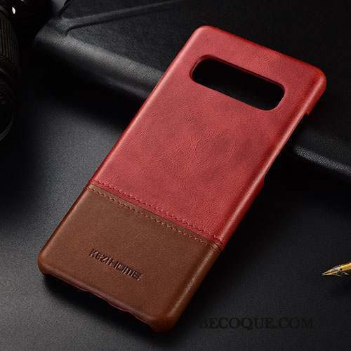 Samsung Galaxy S10+ Marron Cuir Coque Business Étui De Téléphone