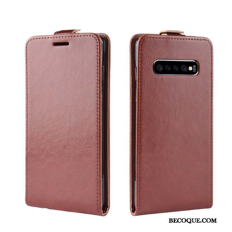 Samsung Galaxy S10+ Modèle Fleurie Coque De Téléphone Blanc Protection Étui En Cuir Housse