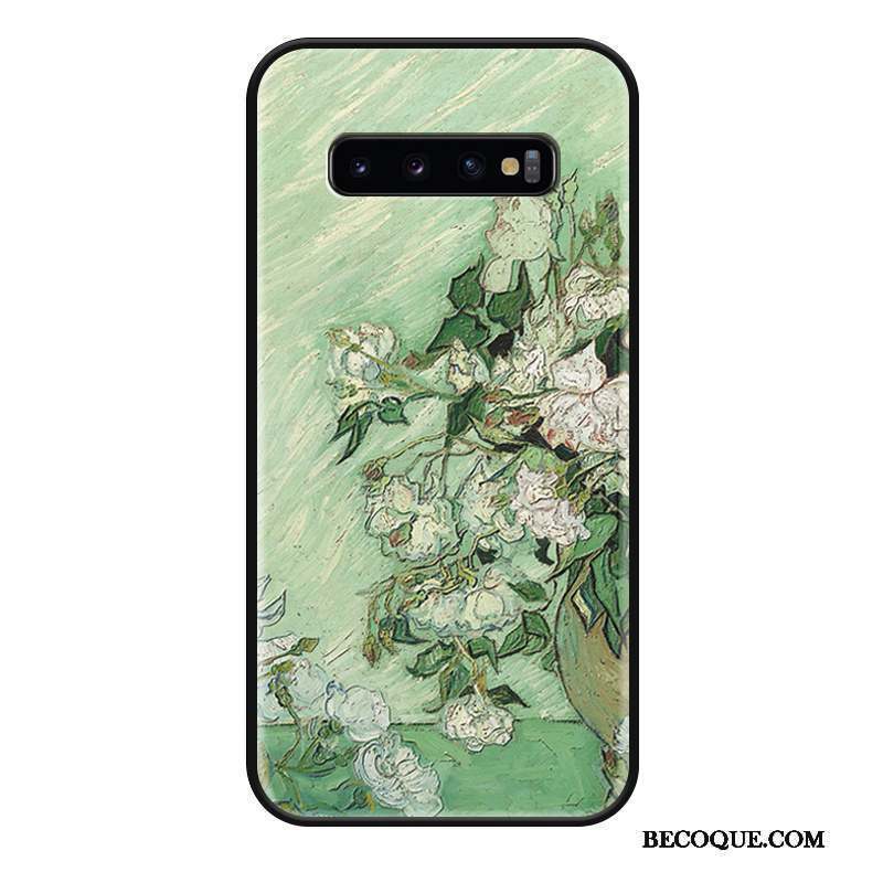 Samsung Galaxy S10 Ornements Suspendus Coque De Téléphone Blanc Haute Tendance Bleu