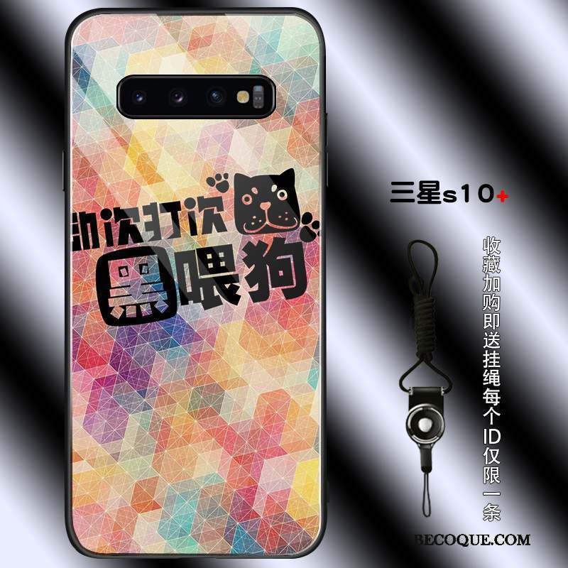 Samsung Galaxy S10+ Personnalité Protection Losange Multicolore Coque De Téléphone Tendance