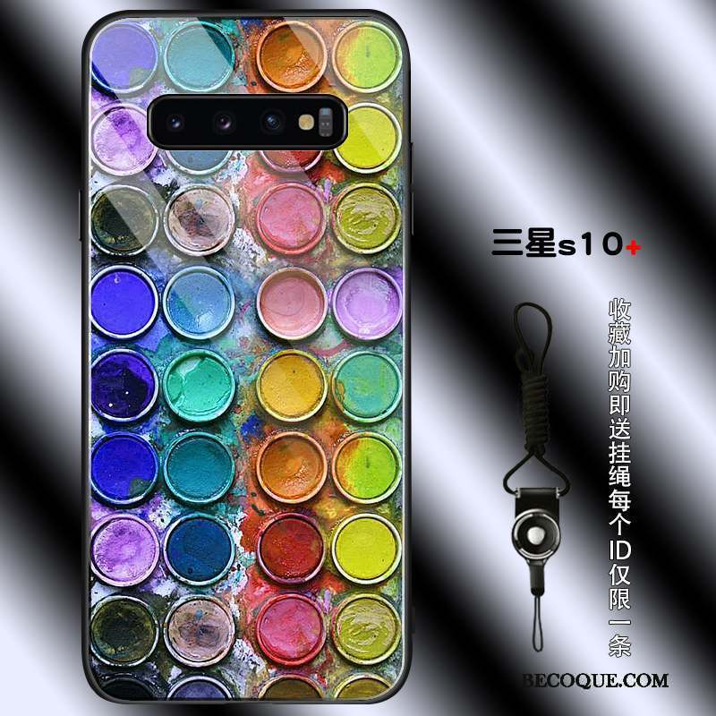 Samsung Galaxy S10+ Personnalité Protection Losange Multicolore Coque De Téléphone Tendance