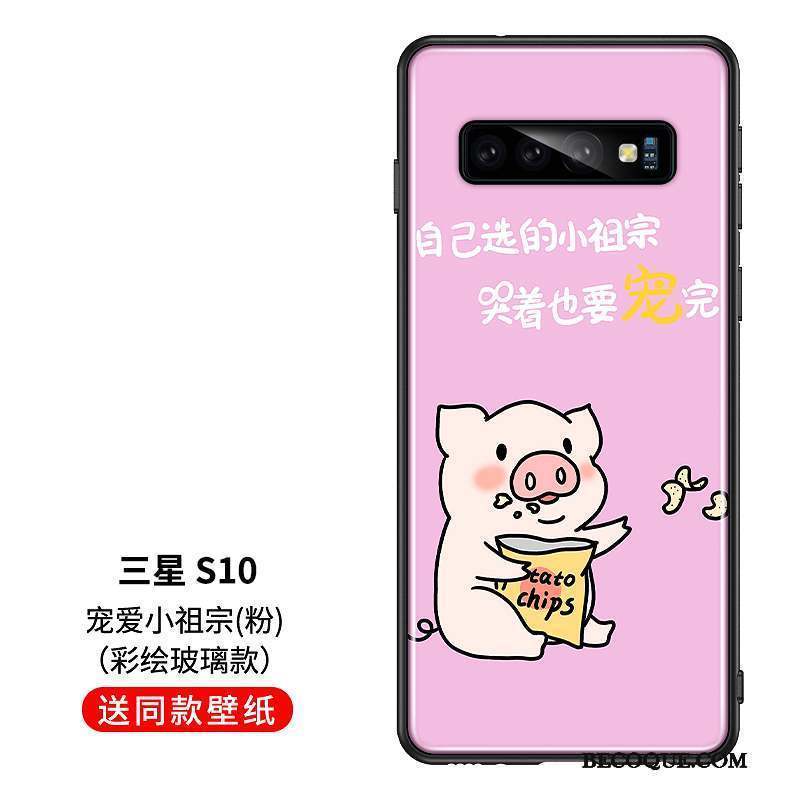 Samsung Galaxy S10 Protection Coque Charmant Rose Tout Compris Petit