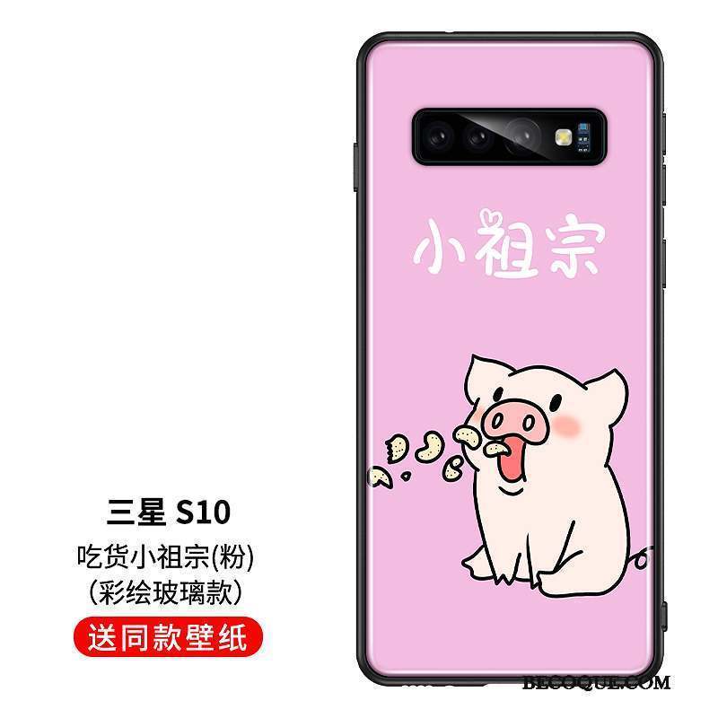 Samsung Galaxy S10 Protection Coque Charmant Rose Tout Compris Petit