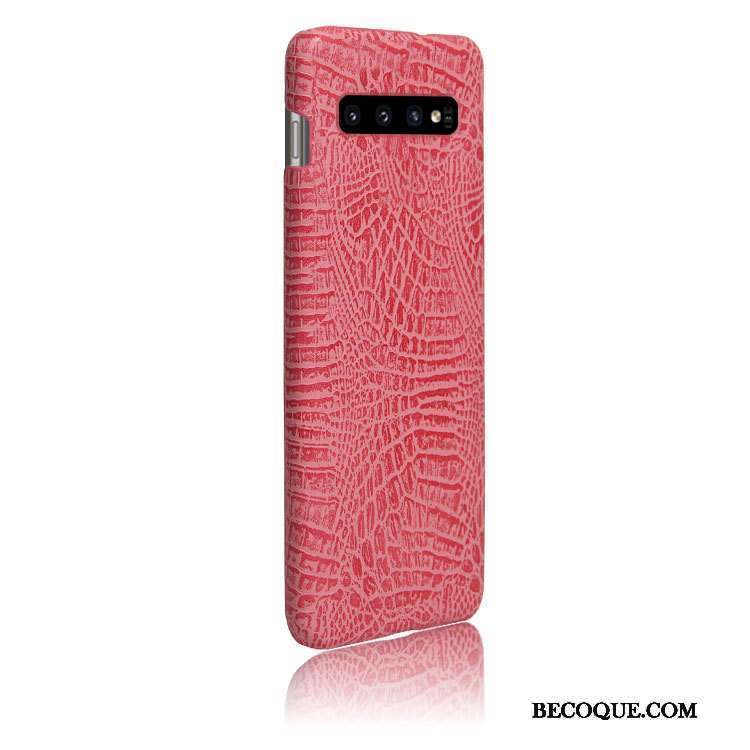 Samsung Galaxy S10+ Protection Coque Téléphone Portable De Téléphone Étui En Cuir Jaune