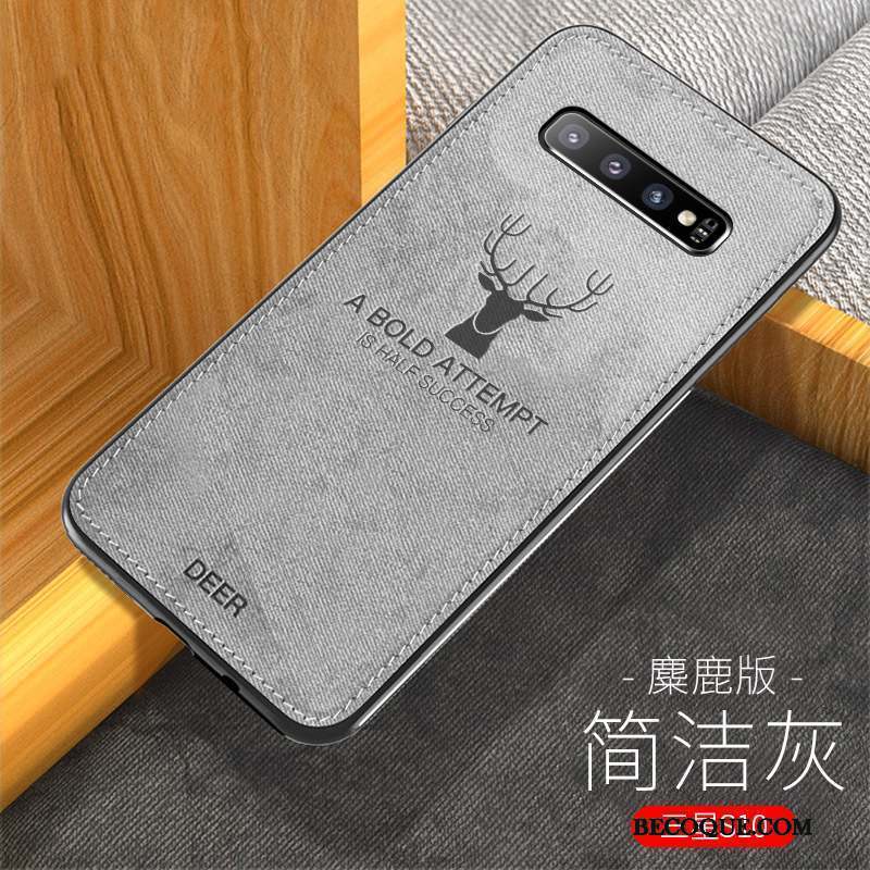 Samsung Galaxy S10 Protection Gris Coque De Téléphone Luxe Modèle Fleurie Incassable