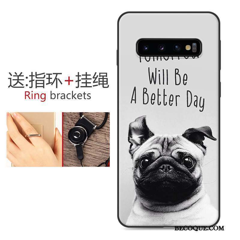 Samsung Galaxy S10 Silicone Fluide Doux Rose Coque De Téléphone Marque De Tendance Délavé En Daim