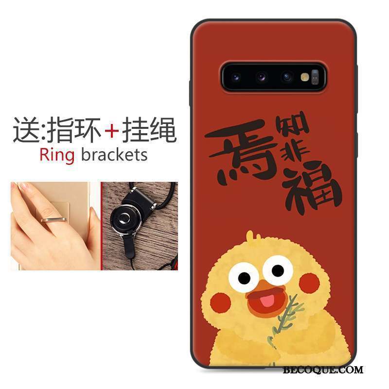 Samsung Galaxy S10 Silicone Fluide Doux Rose Coque De Téléphone Marque De Tendance Délavé En Daim