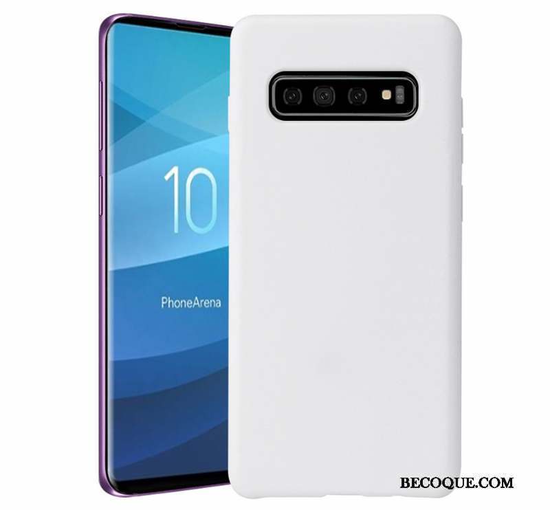 Samsung Galaxy S10 Simple Coque De Téléphone Couleur Unie Fluide Doux Tendance Nouveau